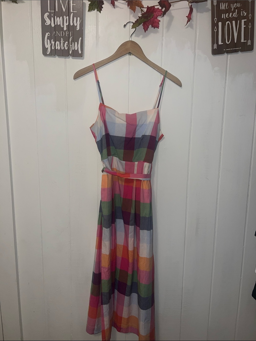 Kate spade x target Multicolor Plaid Maxi Dress with Spaghetti Straps